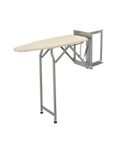 Rev-A-Shelf Deluxe CSWIBSL-14-SM-1 Steel Deluxe Swivel Ironing Board with Soft-Close, 13 in L x 5-1/4 in W x 53-5/32 in H, Glossy, Silver, For Partition at least 8 in W x 14 in D