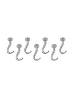 Rev-A-Shelf GLD Zinc Glideware Short Hook, 3-1/8 in L, 1-1/2 in Projection, Chrome/Powder-Coated