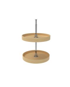 Rev-A-Shelf LD-4NW Lazy Daisy Collection Natural Wood 2-Shelves Full Circle Lazy Susan Shelf