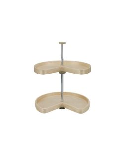 Rev-A-Shelf LD-4BW Lazy Daisy Collection Banded Wood Kidney-Shaped Lazy Susan Set