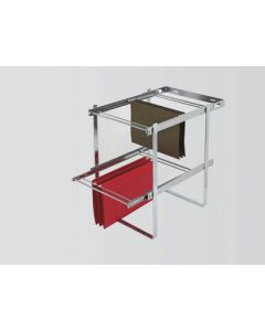Rev-A-Shelf RAS-FD-KIT Metal 2-Tier File Drawer System with Full-Extension Slides, 22-5/8 in H x 14-3/4 in W x 19-3/4 - 24 in D, 22-3/4 in H x 14-1/2 in W x 19-3/4 in D Opening, Chrome-Plated