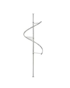 Rev-A-Shelf SHR Spiral Clothes Rack, 72-1/2 - 84 in H x 23 in x 23 in D, Steel/Wire, Chrome-Plated