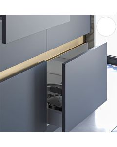 Rincomatic Traditional Gola Profile Handle | 2670mm | Intermediate, C-Channel | Matte White | TGOLATD19I01M267P