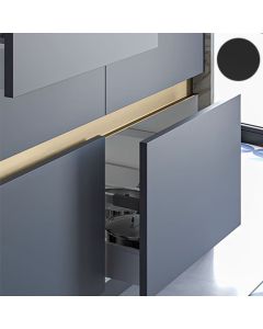 Rincomatic Traditional Gola Profile Handle | 2670mm | Intermediate, C-Channel | Matte Black | TGOLATD19I52M267P