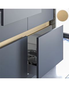 Rincomatic Traditional Gola Profile Handle | 2670mm | Intermediate, C-Channel | Matte Gold | TGOLATD19I70M267P