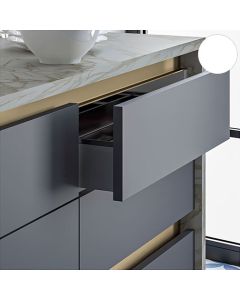 Rincomatic Traditional Gola Profile Handle | 2670mm | Upper-Side, L-Channel | Matte White | TGOLATD19S01M267P