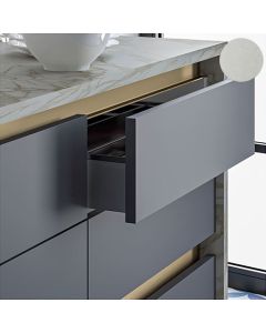 Rincomatic Traditional Gola Profile Handle | 2670mm | Upper-Side, L-Channel | Matte Silver | TGOLATD19S35267P