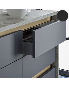 Rincomatic Traditional Gola Profile Handle | 2670mm | Upper-Side, L-Channel | Matte Black | TGOLATD19S52M267P