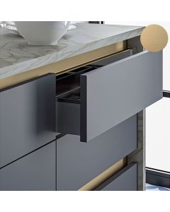 Rincomatic Traditional Gola Profile Handle | 2670mm | Upper-Side, L-Channel | Matte Gold | TGOLATD19S70M267P