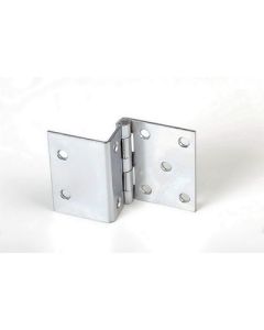 RPC 860-26D Steel Five Knuckle Flush Hinge, 3/4 in THK Door, Screw Mount, Plated Dull Chrome