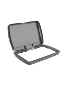 Rev-A-Shelf RV Plastic Waste Pullout Lid | 32 qt | Metallic Silver | RV-32-LID-17-1