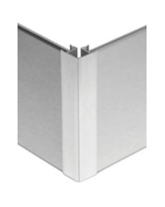 scilm AMERICA U1357-97A11SF PVC Variable Degree Corner, 3-15/16 in H, Aluminum Foil Clear