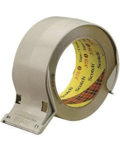 Scotch 021200-06908-6 Plastic Box Sealing Hand-Held Tape Dispenser, 2 in W Tape, Gray, For 2 in W Tapes on a 3 in Core