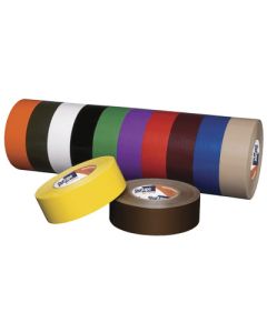 Shurtape PC 618B Duct Tape, 60 yd L x 2 in W x 10 mil THK, Rubber Adhesive, Polyethylene Film with a Cloth Carrier Backing, Black, 24/Box