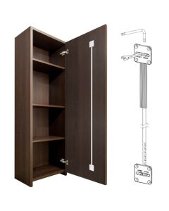 Recessed Door Straightener with Cover Caps | 1-11/16" W x 7/16" D x 94-1/2"- 111" L | White | DSR213-2700-25