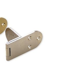 Sugatsune AHA-24/SN Brass Overlay Angle Hinge, 27 mm Recess-Mount, 24.5 mm Surface-Mount, THK Door, Recessed/Surface Mount, Satin Nickel