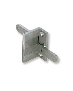 Sugatsune AHW-24/SN Brass Overlay Angle Hinge, 19.5 mm Recess-Mount, 22.5 mm Surface-Mount, THK Door, Recessed/Surface Mount, Satin Nickel