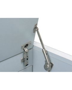 Sugatsune NSDX-20RK Zinc Alloy Adjustable Right Soft-Down Lid Stay, 22 mm H, Nickel, For Concealed, Piano, Butt Hinges