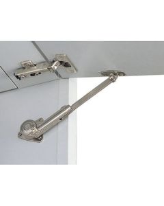 Sugatsune NSDX-35RK Zinc Alloy Adjustable Right Soft-Down Lid Stay, 22 mm W x 208 mm H, Nickel, For Concealed, Piano, Butt Hinges