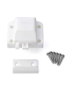 Sugatsune TLP-LBM/WHT Polyamide Latch Body, Push Knob Lock, 19 - 30 mm THK Door, White