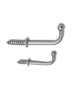 Sugatsune TY-30 304 Stainless Steel Ball Point Screw-In Cup Hook, 46.2 mm L, 31.2 mm Projection, Polished