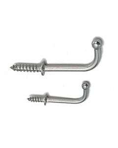Sugatsune TY-40-15 304 Stainless Steel Screw-In Cup Hook, 58.5 mm L, 43.5 mm Projection, Polished