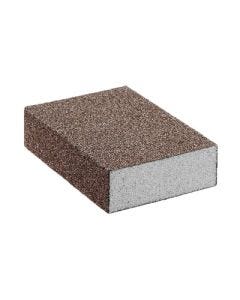 SurfPrep BG150 Aluminum Oxide Standard Sanding Block, 3-3/4 in L x 2-3/4 in W x 1 in THK, 150 Grit, Very Fine, Brown