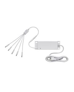 Tresco Lighting L-24DCELT96-1 Plastic Power Supply with 5-Barrel Output, 24 VDC, 96 W, White