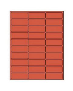 ULINE S-14074R Removable Laser Label, 2-5/8 in L x 1 in W, Fluorescent Red Background