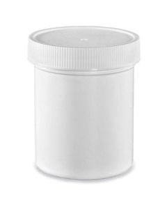 ULINE S-14506 Polypropylene Round Wide-Mouth Jar, 4 oz, White