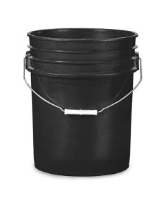 ULINE S-7914 BLK Polyethylene Pail, 5 gal, Black