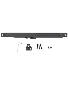 U.S. Futaba 77253 51 100 Soft-Close Mechanism, 13-3/8 in L x 15/16 in W x 13/16 in H, Matte Black, For 176 lb Flat Rail Barn Door