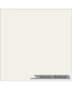 Wilsonart Wetwall W7001 Aria White | 18 Linearity Finish | Bullnose + Groove Edges, 0.43" Panel | 32"W x 96"H