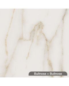 Wilsonart Wetwall W7055 Augusta Calacatta | 07 Textured Gloss Finish | Flat + Flat Edges, 0.43" Panel | 8"W x 96"H