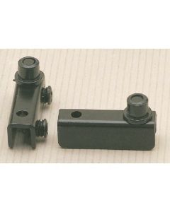Wood Technology 7025.001.060 Steel Glass Door Pivot Hinge, 1/8 - 3/16 in THK Door, Inset Overlay, Black