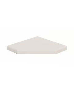 Wilsonart Wetwall 1572 Antique White Corner Shelf | 8"W x 8"H