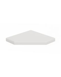 Wilsonart Wetwall 15512 Designer White Corner Shelf | 8"W x 8"H